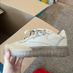 Reebok Cream Platform Sneakers